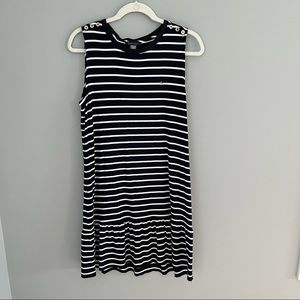 Tommy Hilfiger Navy and White Stripe Dress